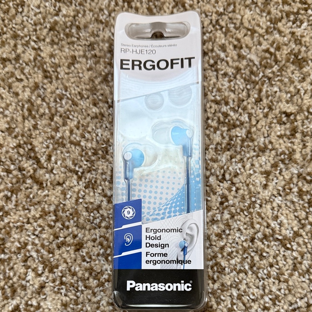 Panasonic ErgoFit Blue Earbuds